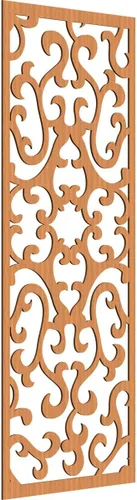 Miniatura 122 de Smithfield Paneles de pared decorativos de madera con calado, 13 3/8 pulgadas de ancho x 34 3/8 pulgadas de alto x 3/8 de alto, roble rojo rojo