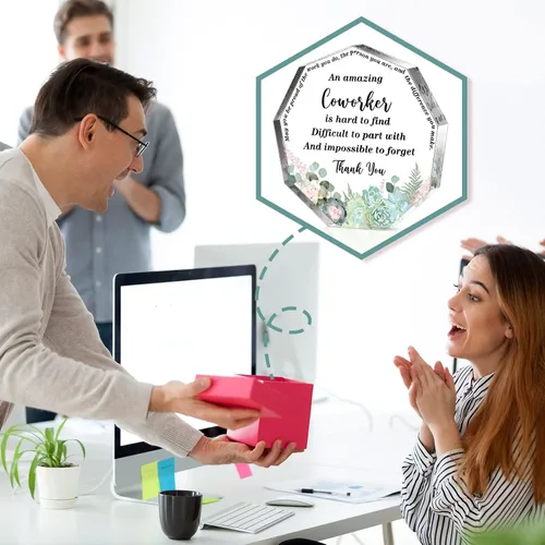 Miniatura 4 de Yinder Regalos de Agradecimiento para Mujeres Regalos de Apreciación Navideños para Compañera de Trabajo Empleada Enfermera Maestra Placa Acrílica