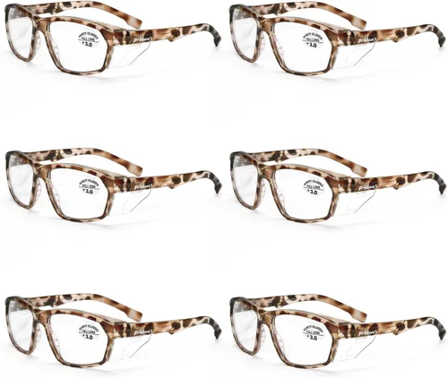Miniatura 7 de ProtectX Lentes de lectura elegantes para mujeres y hombres, antivaho y antiarañazos, protección UV, gafas de seguridad antiimpactos