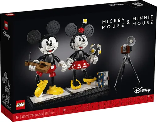Miniatura 4 de LEGO Disney Mickey Mouse y Minnie Mouse (43179), kit de construcción coleccionable de Mickey Mouse de estilo clásico, nuevo 2021 (1,739 piezas)