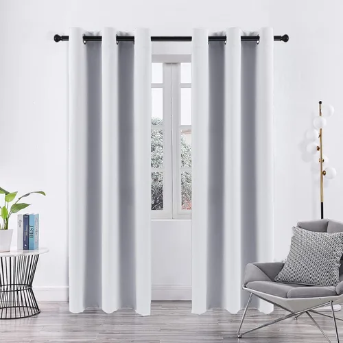 Miniatura 49 de Pickluc Cortinas Opacas Azul Marino para Sala de Estar, Cortinas Bloqueadoras de Luz con Ojales, Aislamiento Térmico, Reducción de Ruido, 52 Azul