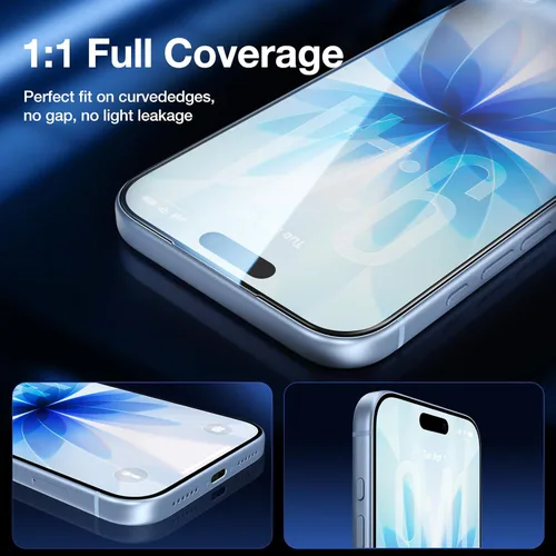 Miniatura 7 de KUZOOM Paquete de 2 protectores de pantalla HD para iPhone 17/16 Pro [6.3 pulgadas], alta definición claridad 9H+ vidrio templado, película