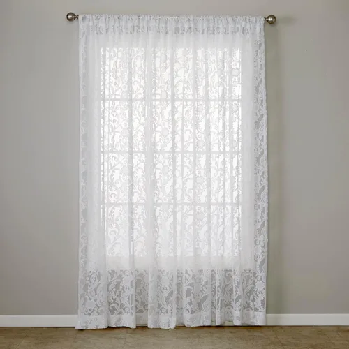 Miniatura 5 de SKL Home by Saturday Knight Ltd. - Panel de cortina Petite Fleur, marfil, 56 pulgadas x 84 pulgadas
