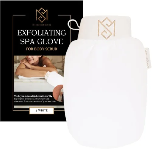 Miniatura 12 de MoroccanSource - Guantes exfoliantes para el cuerpo, removedor de piel muerta, guante de ducha para limpieza de piel muerta y limpieza profunda