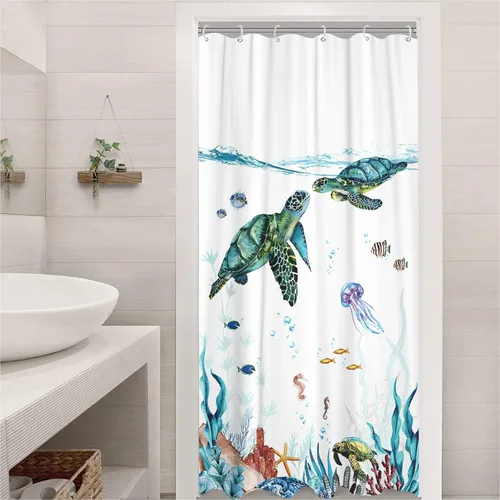Miniatura 16 de Cortina de Ducha Divertida de Gato Lindo Divertido Árbol de Gato de Dibujos Animados Cortinas de Ducha para Baño Boho Anime Gatitos Niños Granja