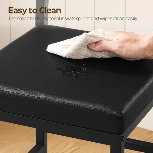 Miniatura 8 de YATINEY CY02L4BR - Sillas de comedor, sillas de cocina con soporte trasero, asiento tapizado y patas de metal, para cocina, sala de estar, marrón
