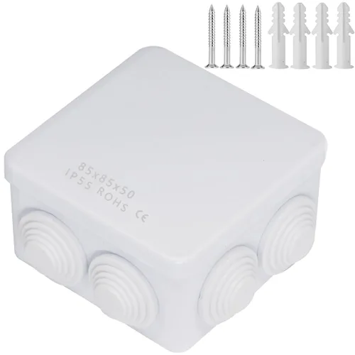 Miniatura 12 de Zulkit Caja de conexiones de plástico ABS IP55 a prueba de polvo e impermeable, cajas eléctricas universales para proyectos, carcasa, color blanco