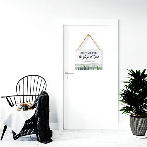 Miniatura 6 de Decoración inspiradora Do It All for the Glory of God 1 Corinthians 10:31, regalos cristianos, versículo bíblico, arte de pared, letrero colgante