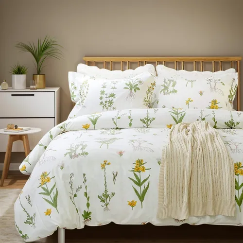 Miniatura 21 de FADFAY Juego de funda de edredón con estampado floral de roseta, juego de ropa de cama de encaje con volantes para niñas, 3 piezas, tamaño individual