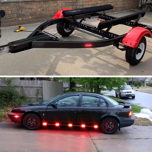 Miniatura 7 de Nilight 10 luces LED rojas de 3.8 pulgadas con 6 luces LED indicadoras laterales delanteras y traseras para 12 V, camión, remolque, caravana, Rojo