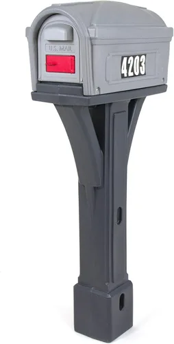 Miniatura 9 de Simplay3 USPS T4 - Cubierta para buzón y poste XL con construcción duradera de doble pared, diseño resistente a la intemperie, color negro