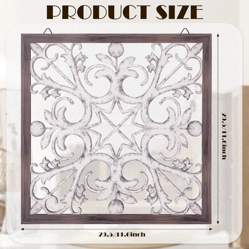 Miniatura 3 de Tatuo 4 piezas de decoración de pared de madera, paneles de madera decorativos de granja, decoración de pared moderna para sala de estar, hogar