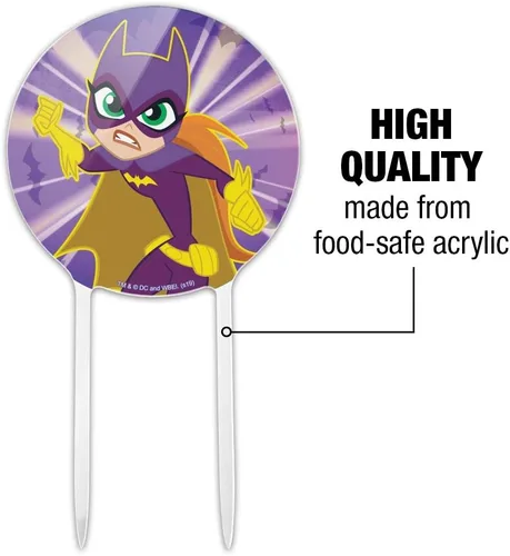 Miniatura 6 de Acrílico DC Super Hero Girls Batgirl Cake Topper Decoración de fiesta para boda, aniversario, cumpleaños, graduación