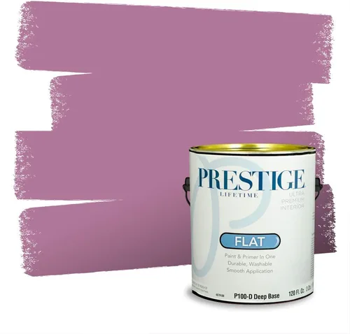 Miniatura 397 de Prestige Paints Pintura exterior e imprimación en uno, 1 galón, plano, coincidencia comparable de Valspar* Amber Rose*