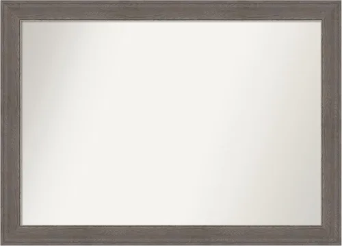 Miniatura 262 de Amanti Art Espejo de pared personalizado no biselado (24.5 x 24.5 pulgadas), marco gris marrón alta, varios tamaños personalizados, espejo de baño