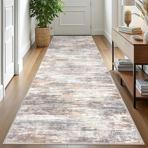 Miniatura 68 de KOZYFLY – Alfombra de pasillo moderna y lavable de diseño abstracto verde, 2 x 5 pies, antideslizante, suave y de pelo corto, ideal para cocina