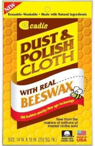 Paño de cera de abeja reutilizable para muebles, pulidor de madera para muebles o limpiar superficies de suciedad en casa y oficina, gran limpiador