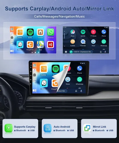 Miniatura 3 de 2+32G CarPlay Car Stereo Radio GPS para Ford F150 2009 2010 2011 2012 2013 2014, 9 pulgadas soporte inalámbrico Carplay Android Auto WiFi