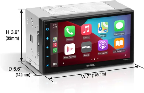 Miniatura 5 de Sound Storm Laboratories DDCP62 Estéreo para automóvil - Apple CarPlay, doble Din, pantalla táctil capacitiva de 6.2 pulgadas, Bluetooth, sin