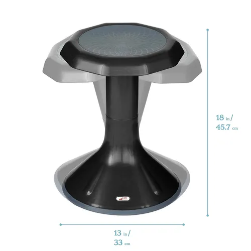 Miniatura 3 de ECR4Kids ACE Active Core Engagement Taburete Tambaleante, Altura del Asiento de 18 Pulgadas, Asientos Flexibles, Negro