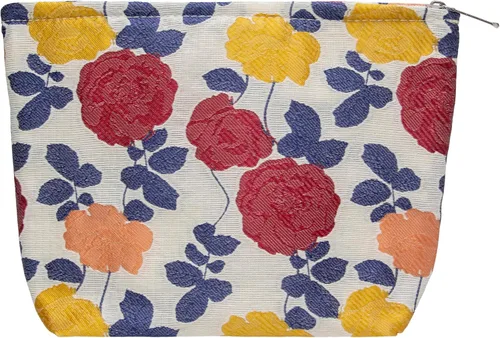 Miniatura 36 de Pazimiik Bolsa de maquillaje floral, grande, de algodón, con cremallera para bolsa de viaje, organizador de maquillaje de lona para mujeres, Algodón