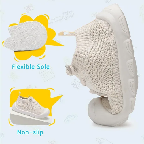 Miniatura 3 de Zapatos deportivos para niños y niñas pequeños, zapatos para caminar descalzos, zapatos de tenis ligeros y transpirables para los primeros bebés