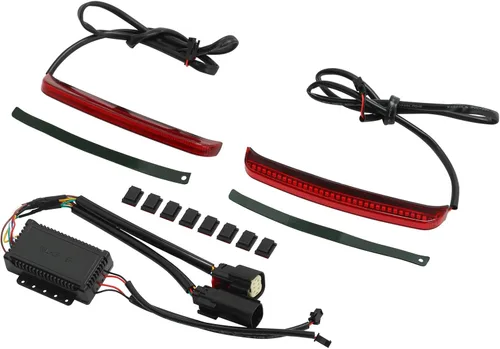 Miniatura 10 de TCMT - Luz LED para alforja con señal de marcha, freno y giro para Harley Electra Glide 2014-2024 con lente transparente