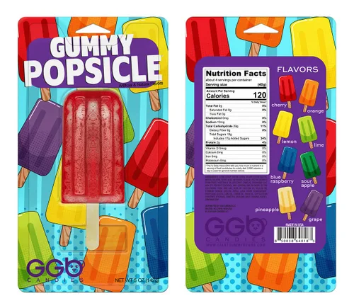Miniatura 7 de Paleta de gomita: un regalo genial con una variedad de opciones de sabor, por GGB Candies (frambuesa azul, paquete de 2)