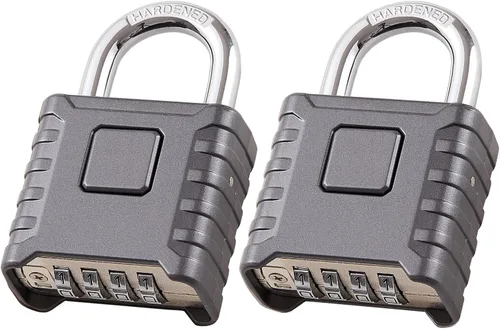 Miniatura 19 de 1 cerradura de combinación de 4 dígitos resistente, desbloqueo con un toque, función antierror, candado grande impermeable de alta seguridad