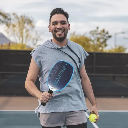 Miniatura 6 de PICKLETECH Cinta de protección de pala de pickleball – Protector de borde de cabeza de paleta – Cinta de protección de borde de raqueta ajuste Azul
