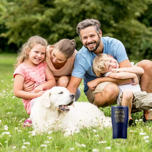 Miniatura 3 de Vaso inspirador de 20 onzas de regalo para mujeres, mejores amigas, hijas, mamá y abuela, «Always Remember You Are Braver Than You Believe, Stronger