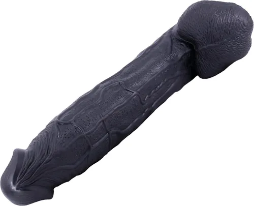 Miniatura 7 de Consolador negro súper enorme de 17.3 pulgadas, consolador de polla larga, monstruo gigante, juguete sexual anal grueso y grande con consoladores