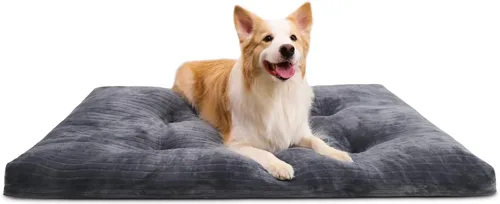 Miniatura 10 de Cama para Jaula de Perro Camas para Perros Lavables para Perros XX-Pequeños Franela Gruesa de Lujo Esponjosa Cómoda Almohadilla para Perrera Gris