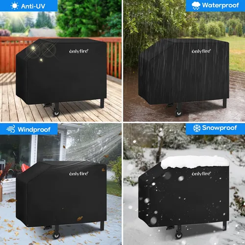 Miniatura 6 de Onlyfire Cubierta de plancha para parrilla Blackstone de 28 pulgadas, 600D resistente a los desgarros, cubierta de parrilla para parrilla Blackstone
