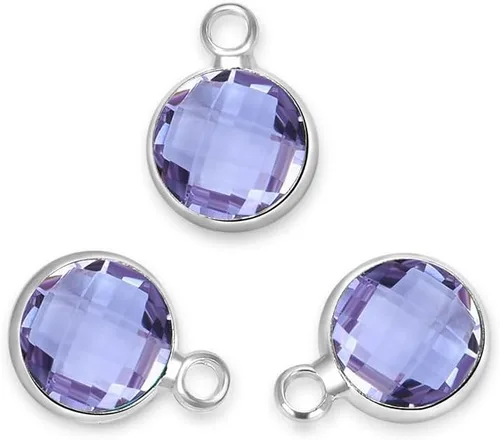 Miniatura 11 de Adabele Colgante de piedra natal de plata de grado A, 0.236 in, pequeño, 0.315 in y 0.394 in para aretes personalizados, pulseras, collares