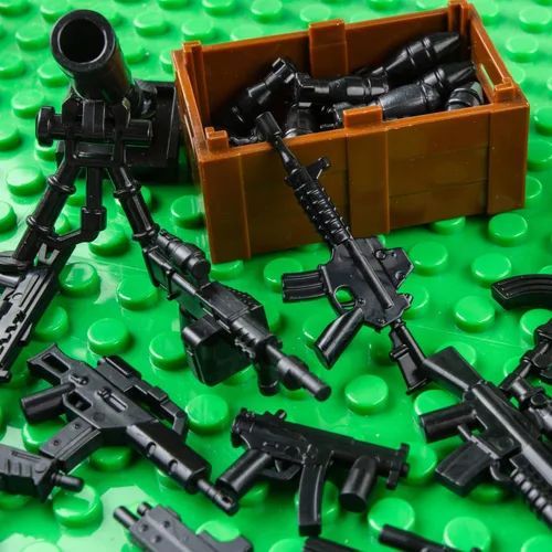 Miniatura 6 de 38 Piezas Paquete de Armas Militares de la Segunda Guerra Mundial, Accesorios de Armas Estilo Soldado, Juegos de Armas del Ejército Juguetes