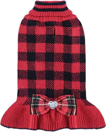 Miniatura 11 de KYEESE Suéter para Perros para Perros Pequeños, abrigos cálidos para mascotas, ropa para perros de otoño e invierno, vestido con agujero para la 06#