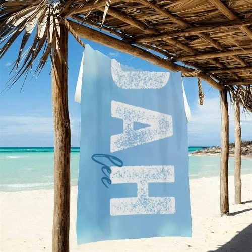 Miniatura 4 de Toalla de playa personalizada con nombre para playa, piscina, diversión de verano, regalos para niños, adultos y parejas (azul)