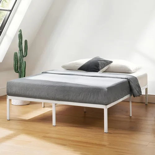 Miniatura 11 de Base de cama metálica de 18 pulgadas Best Price Mattress, con listones de acero de alta resistencia, color blanco, tamaño King