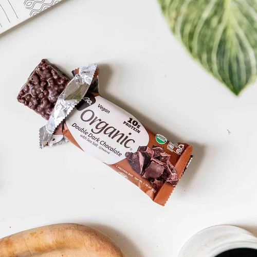 Miniatura 2 de Nugo Chocolate negro doble orgánico, 0.35 oz de proteína vegana, sin gluten, 24
