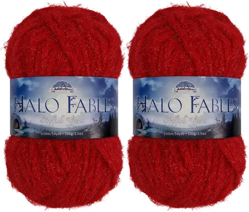 Miniatura 44 de JubileeYarn Halo Fables Yarn - 100g/Skein Bulky Polyester - North Wind Sun - 2 Skeins