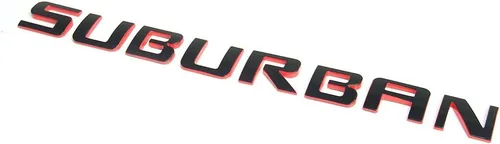Miniatura 4 de Yoaoo Paquete de 2 insignias de placa de identificación de línea roja suburbana OEM 3D compatible con Suburban Original Redline