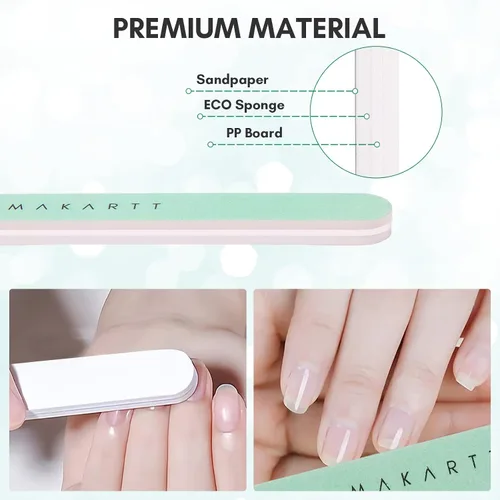 Miniatura 5 de Makartt Tampón de uñas: lima de uñas extra fina de grano 400/6000, pulidor de uñas y kit de brillo para uñas naturales y acrílicas, fácil