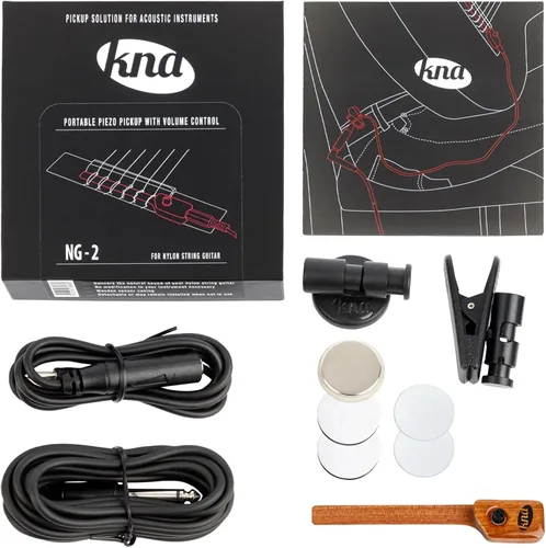 Miniatura 8 de KNA NG-2 Pastilla Piezoeléctrica Portátil para Guitarra Clásica Flamenca de Cuerdas de Nylon – Tono Acústico Natural, Ligero, Desmontable, Control