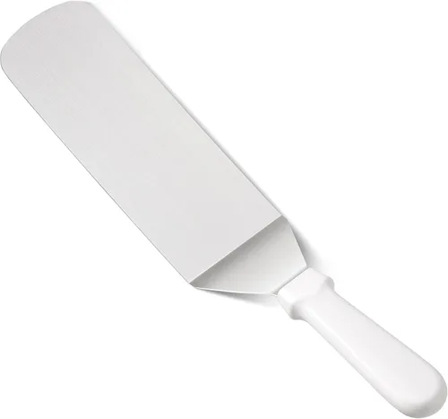 Miniatura 3 de New Star Foodservice 36213 Espátula/volteadera para parrilla con mango de plástico flexible, 36,8 cm, blanca