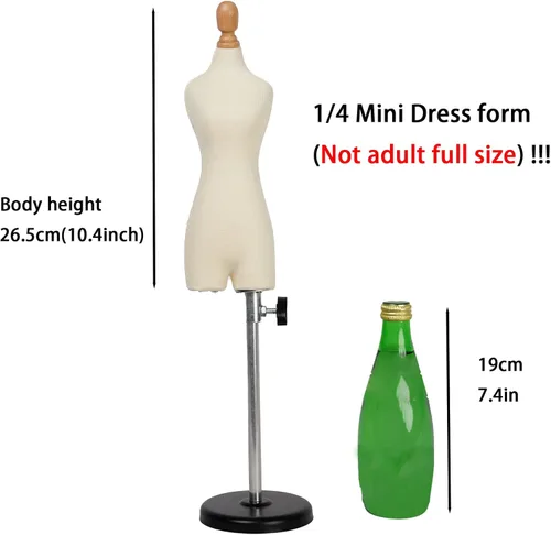 Miniatura 3 de Maniquí de forma de vestido femenino (no para adultos) Mini vestido de pantalón de costura en miniatura directamente en el cuerpo