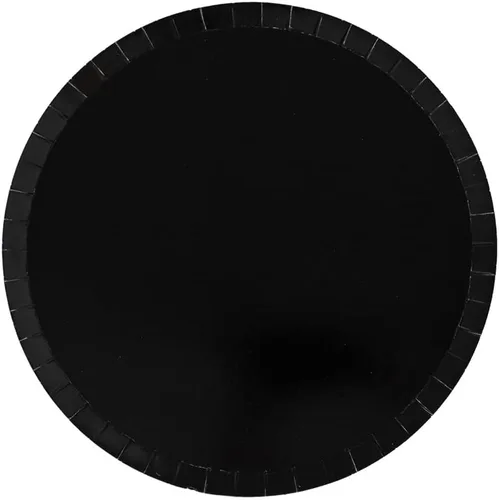 Jollity & Co Platos de Postre Shade - Paquete de Papel Negro Ónix de 8 para Pastel - Platos Desechables de Fiesta para Baby Showers, Aniversarios,