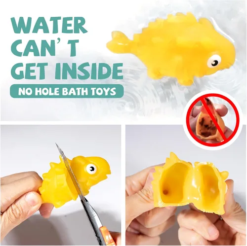 Miniatura 2 de Hely Cancy Juguetes de baño para bebés de 18 meses, juguetes de bañera de animales sin agujeros, juguetes de bañera para bebés