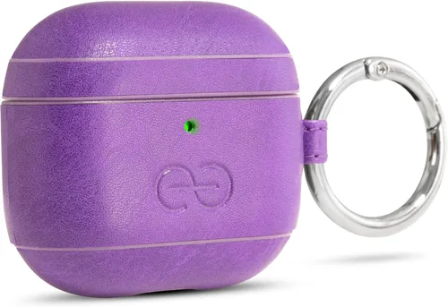 Miniatura 37 de Dreem Om - Funda para estuche con clip para llavero compatible con AirPods 1 y 2, funda de cuero vegano para Airpods para hombres y mujeres, Negro