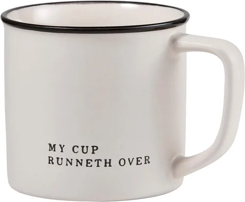 Miniatura 21 de Santa Barbara Design Studio Tazas de café en blanco y negro con diseños cara a cara, taza de gres, 16 onzas, Anti-Social